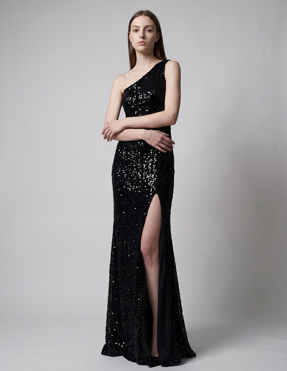 Vestido maxi de fiesta Eva Brazzi escote medio