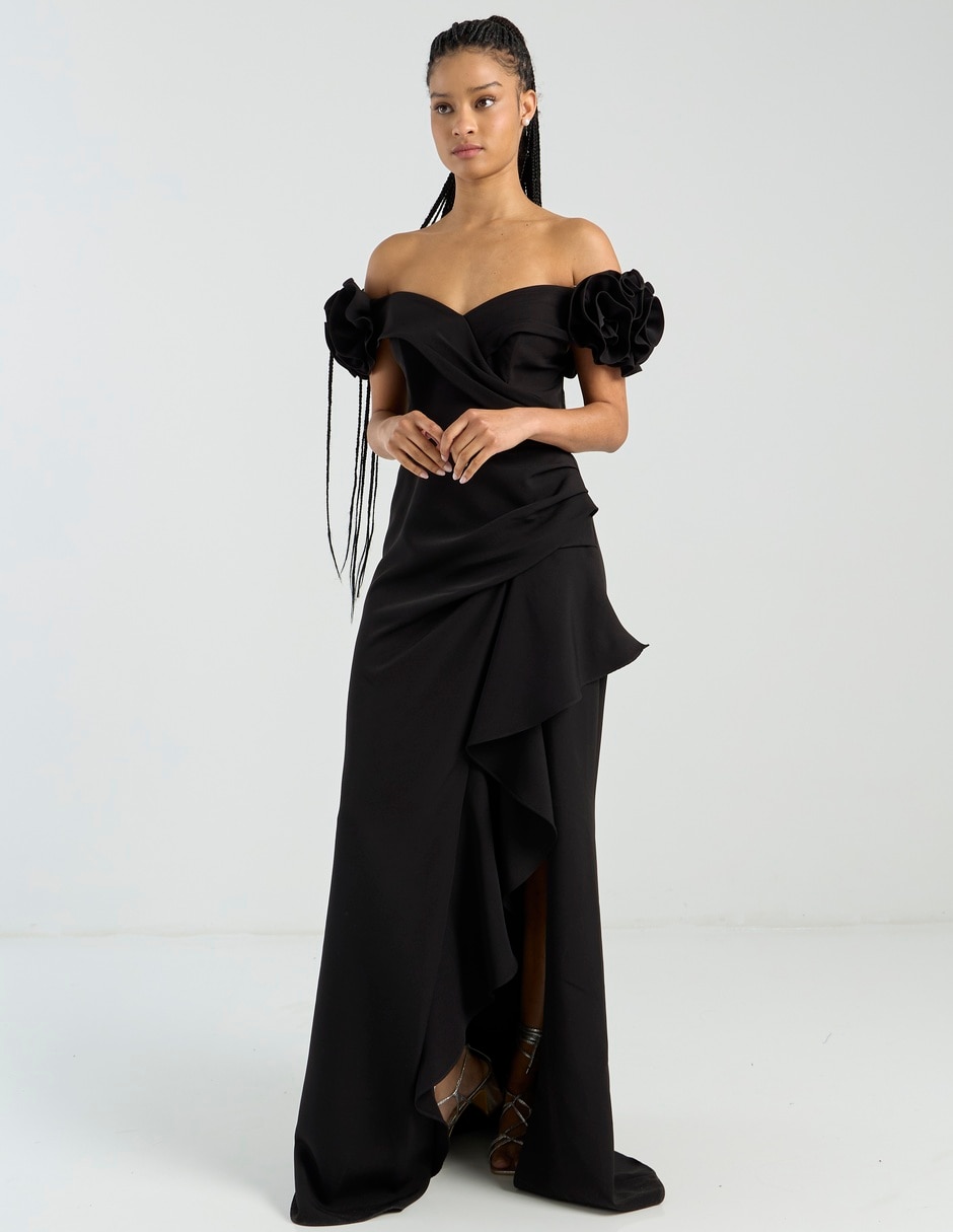 Vestido maxi de fiesta escote Corazón