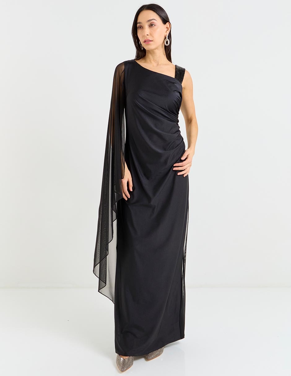 Vestido maxi de fiesta escote regular 6