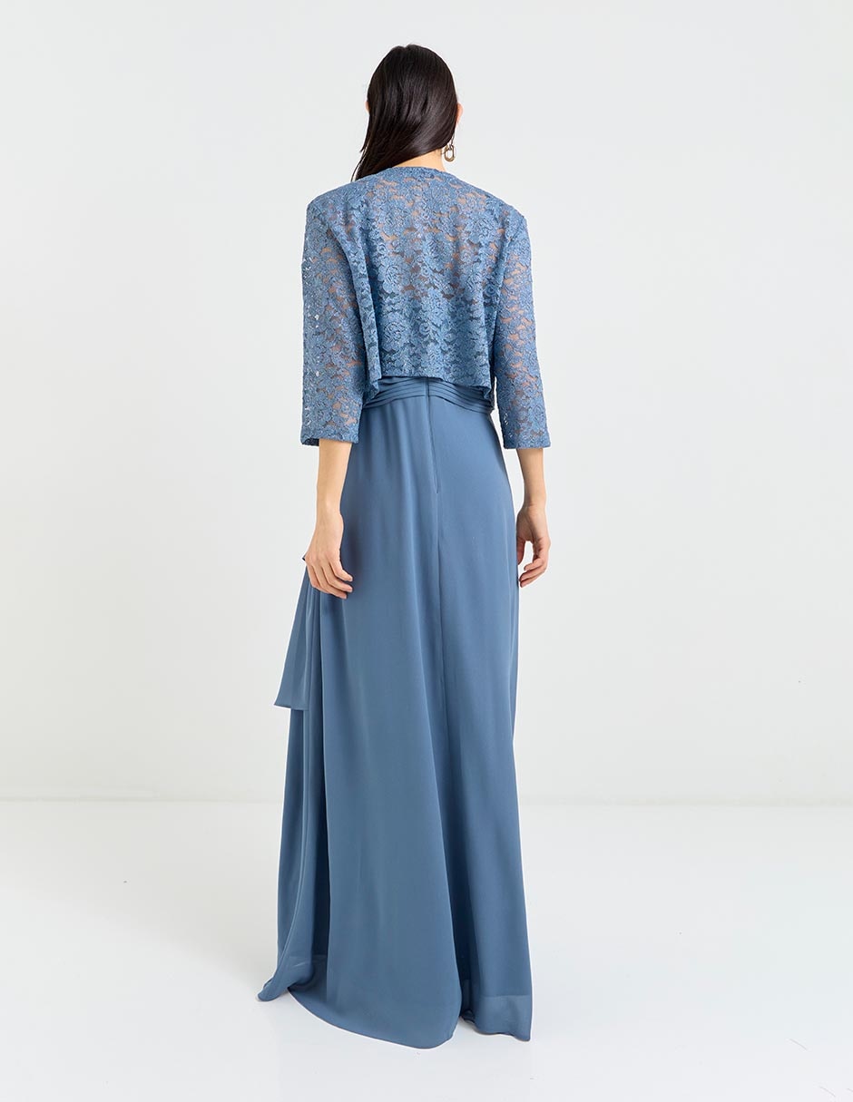 Vestido maxi de fiesta escote medio 6