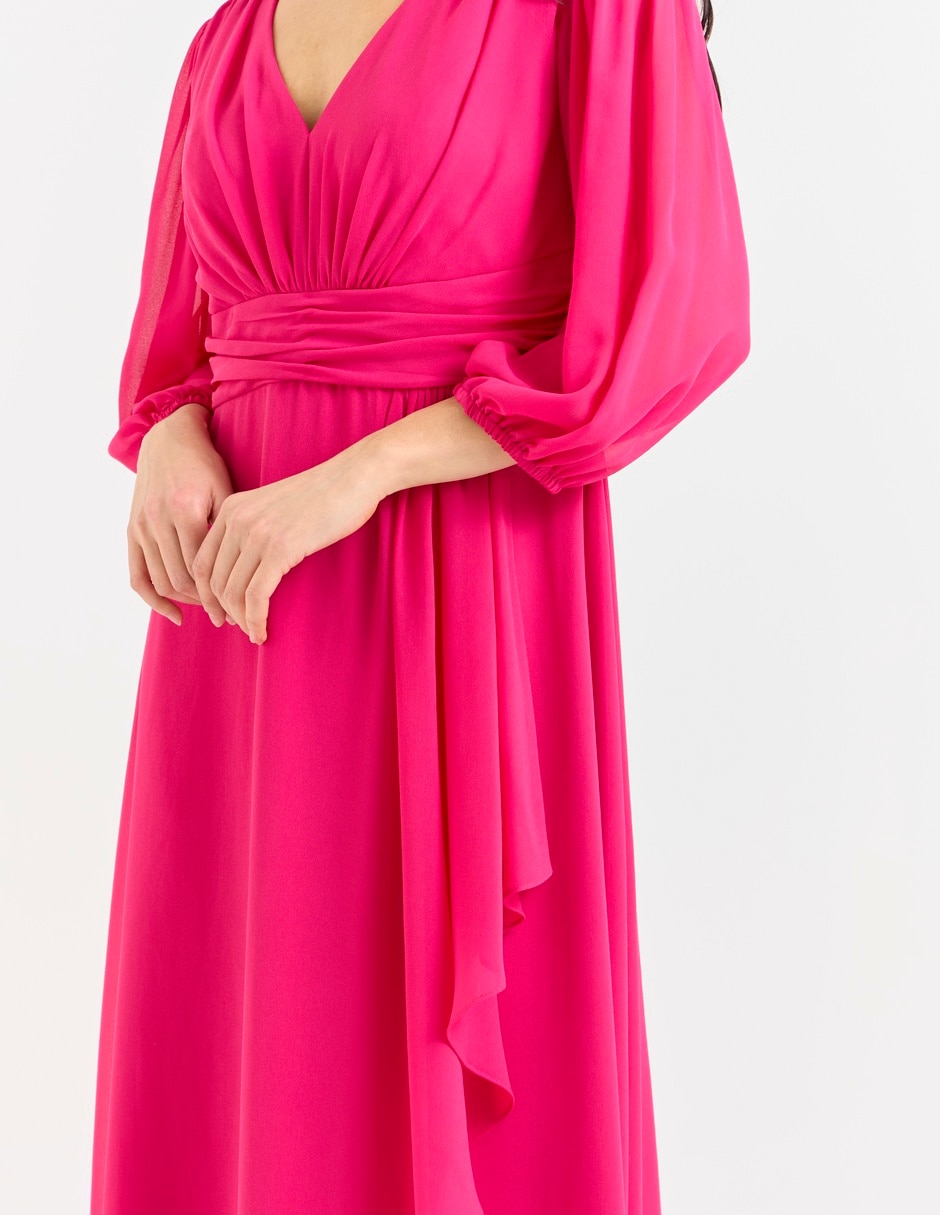 Vestido maxi de fiesta Damaia Atelier escote V