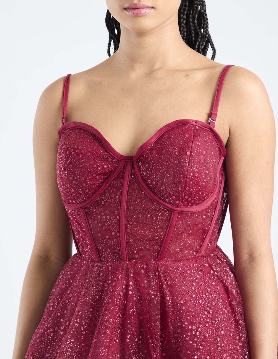 Vestido corto de fiesta escote Corazón 2