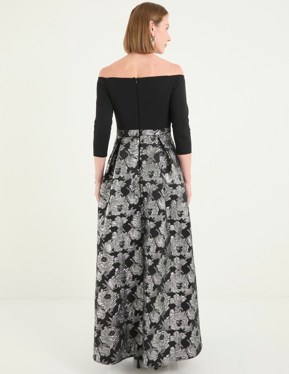 Vestido maxi de fiesta Damaia Atelier escote bardot