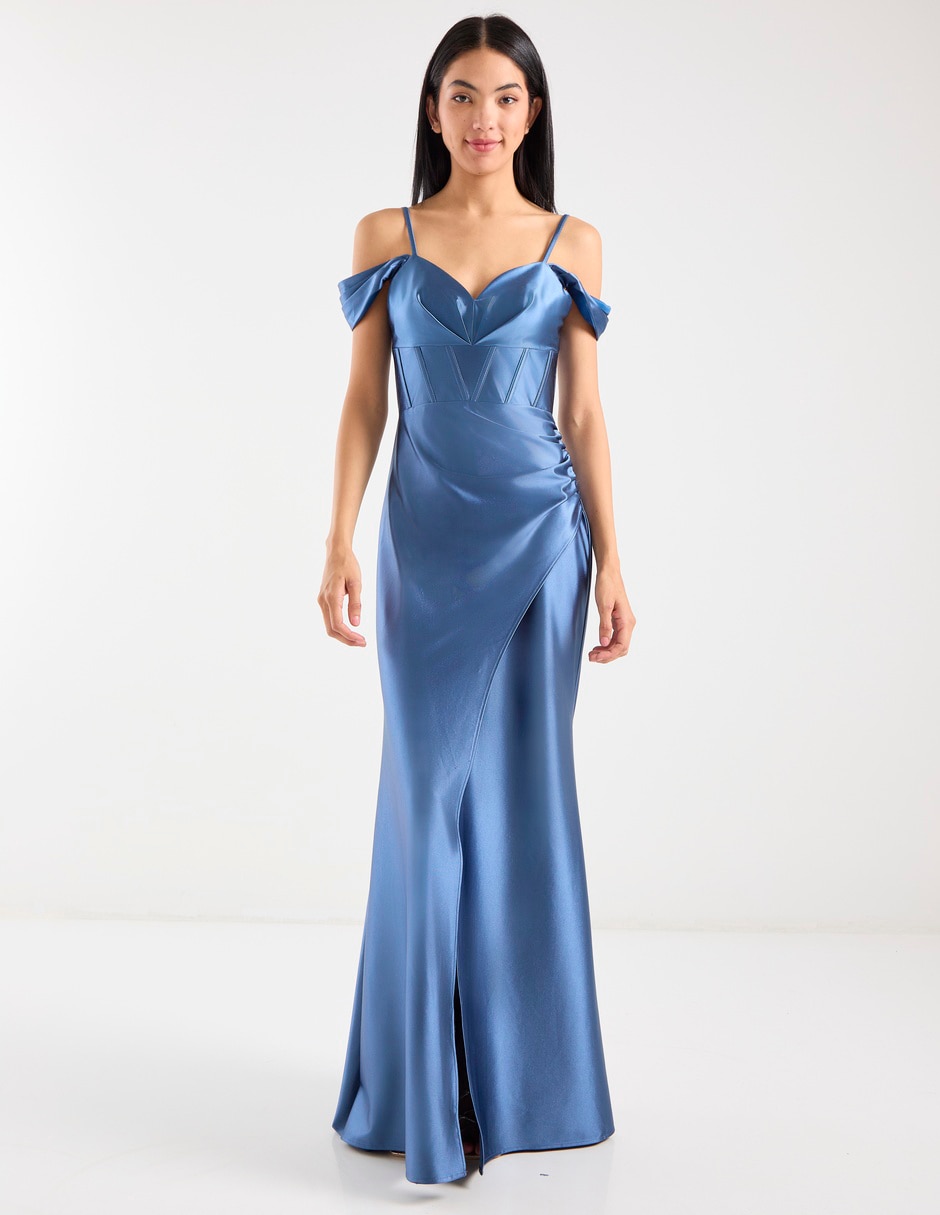 Vestido maxi de fiesta escote bardot Vestido maxi de fiesta escote bardot