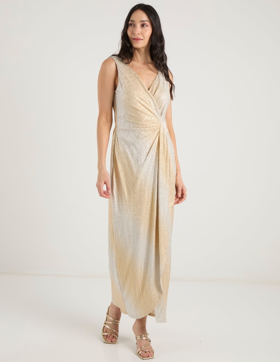 Vestido maxi de fiesta escote V 5