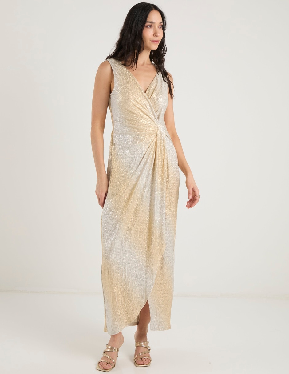 Vestido maxi de fiesta escote V 4
