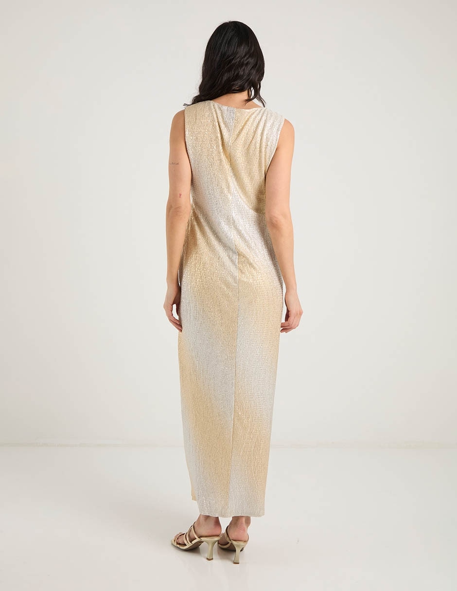 Vestido maxi de fiesta escote V 6
