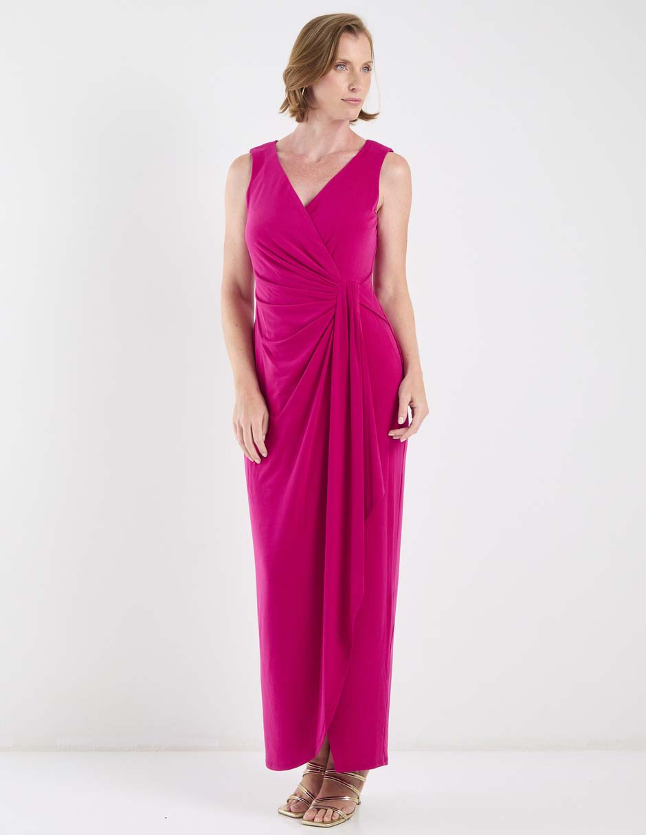 Vestido maxi de fiesta escote V