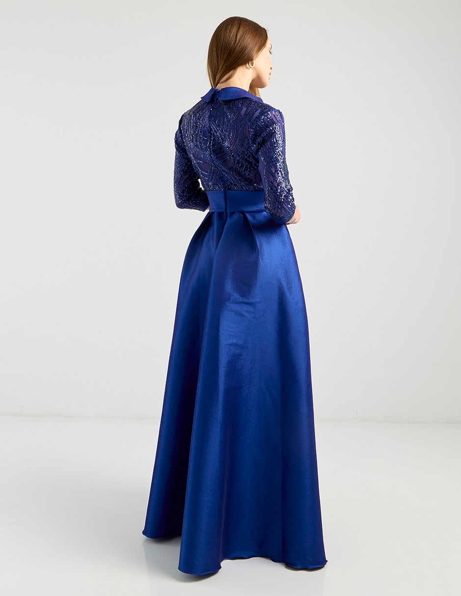 Vestido maxi de fiesta escote V