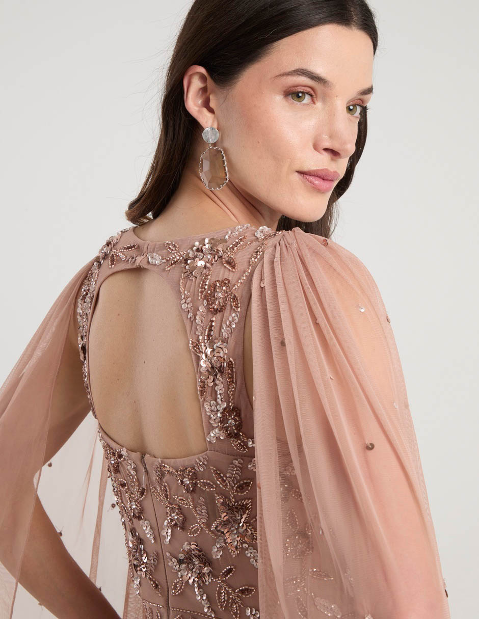 Vestido maxi de fiesta escote Escote V