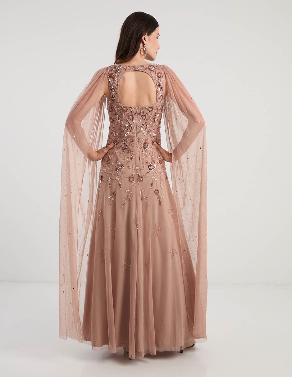 Vestido maxi de fiesta escote Escote V 11