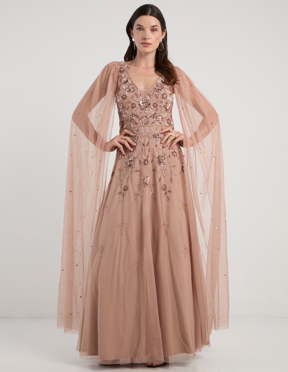 Vestido maxi de fiesta escote Escote V