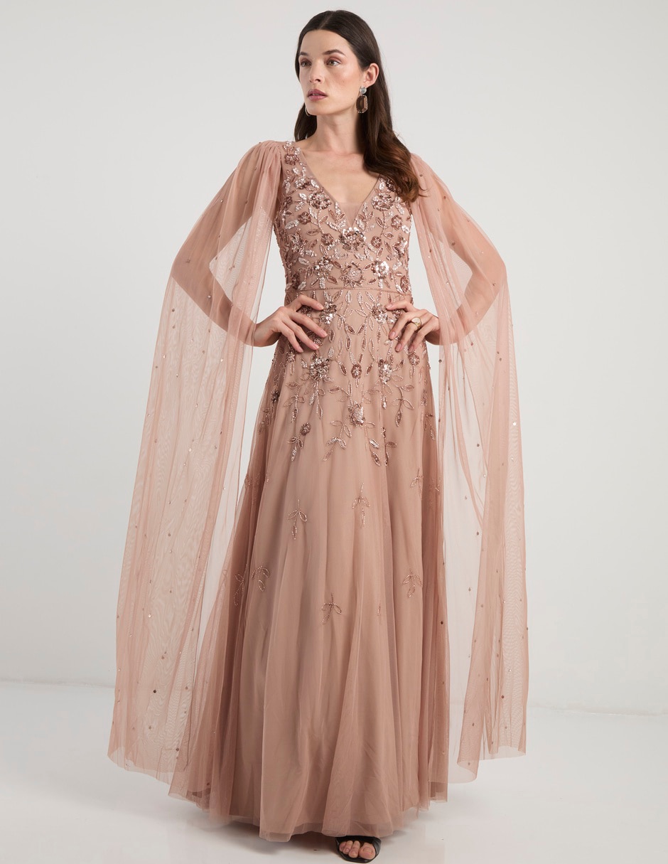 Vestido maxi de fiesta escote Escote V