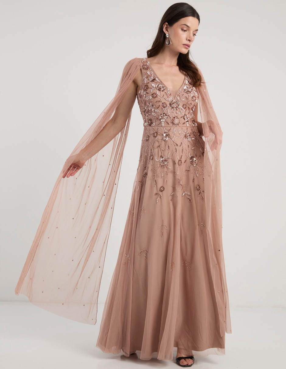 Vestido maxi de fiesta escote Escote V 6
