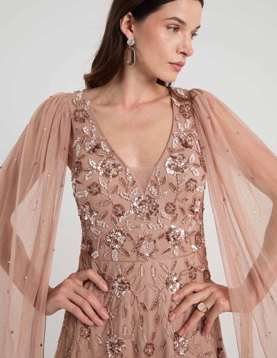 Vestido maxi de fiesta escote Escote V 7