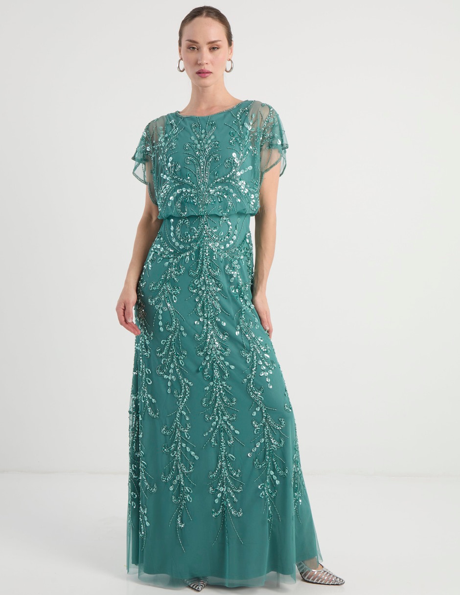 Vestido largo de fiesta escote medio Vestido largo de fiesta escote medio