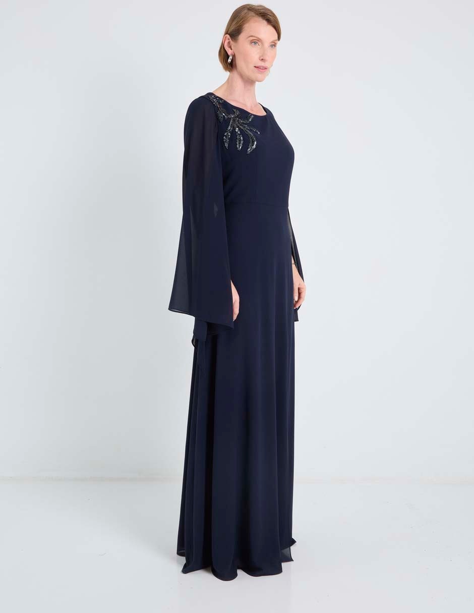 Vestido largo de fiesta escote regular 6