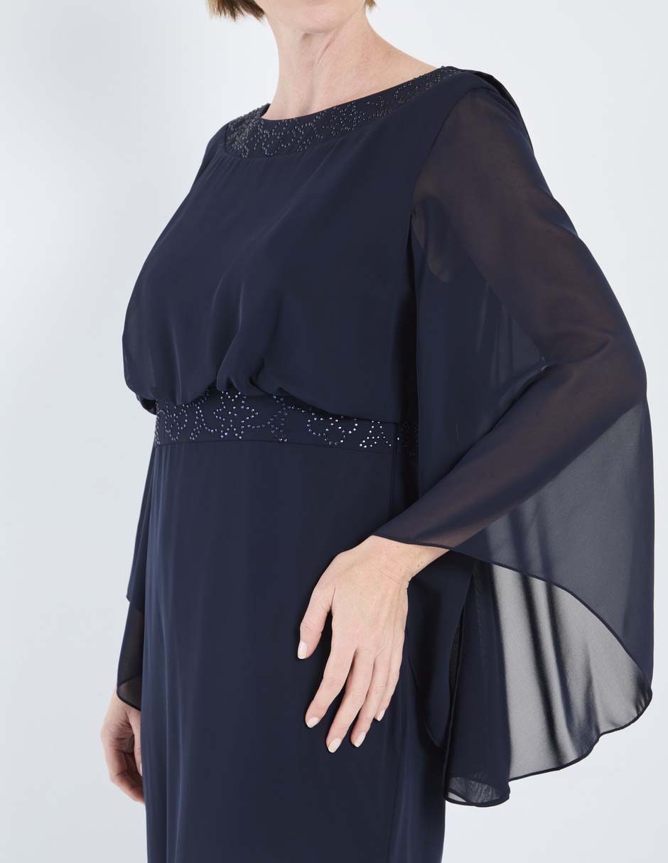 Vestido maxi de fiesta escote redondo 7