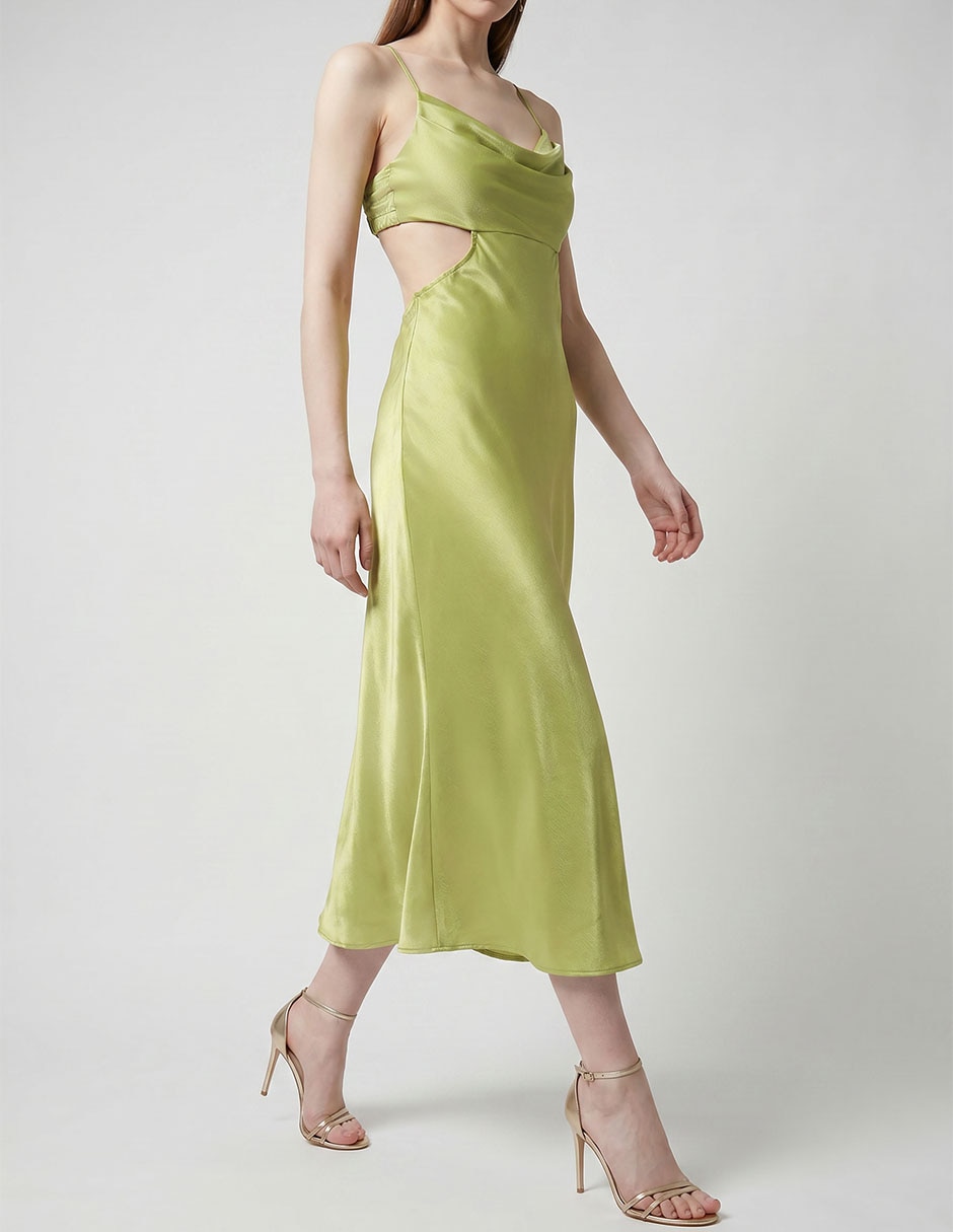 Vestido crop de fiesta escote bajo 3