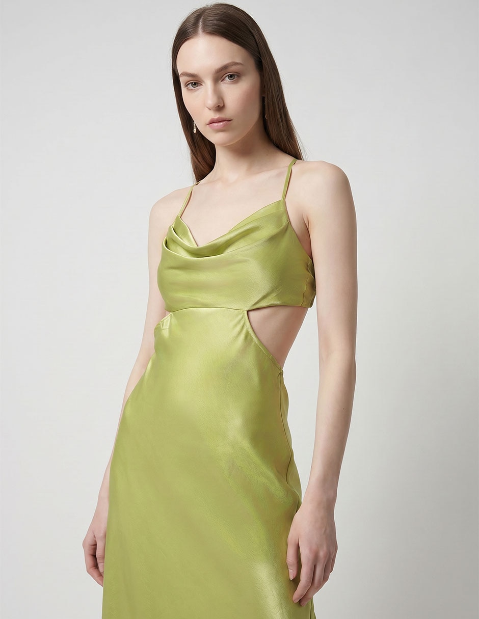 Vestido crop de fiesta escote bajo 4
