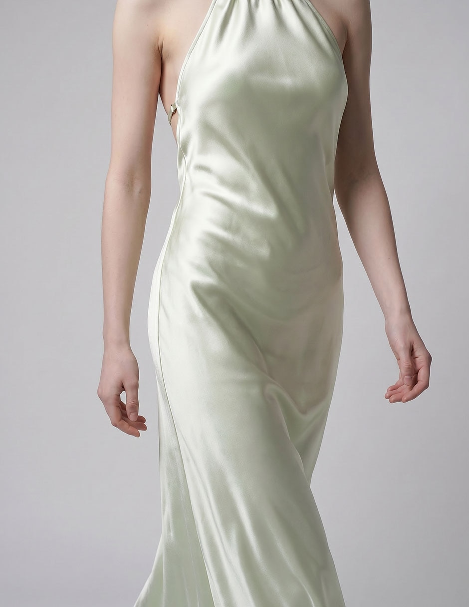 Vestido largo de fiesta escote espalda abierta
