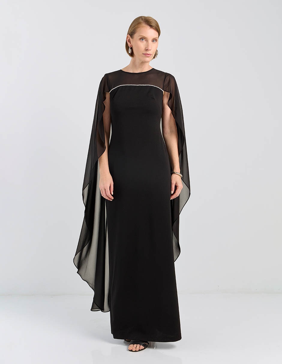 Vestido maxi de fiesta escote regular 1