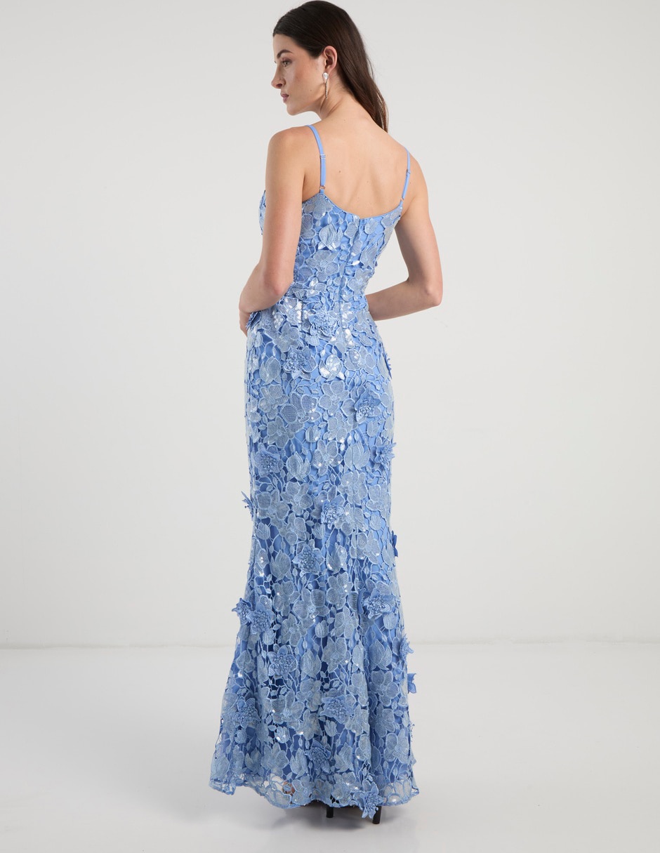 Vestido maxi de fiesta escote corazón 6
