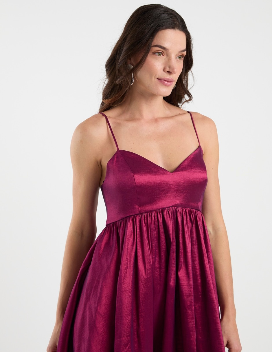 Vestido maxi de fiesta escote corazón 9