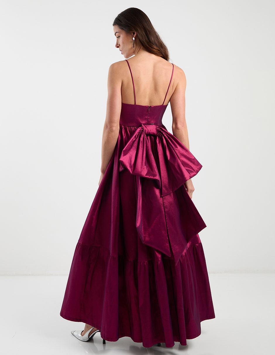 Vestido maxi de fiesta escote corazón 11