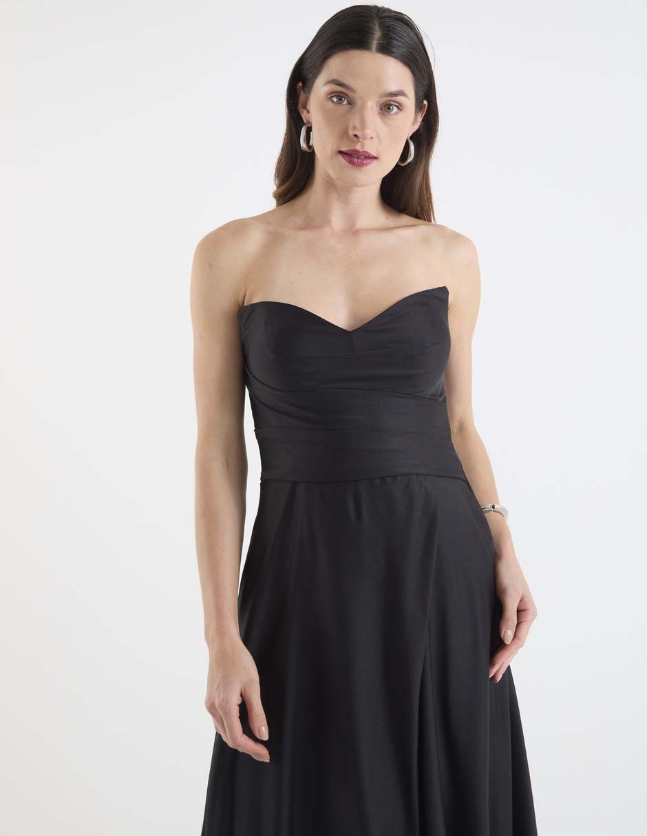 Vestido maxi de fiesta escote corazón 10