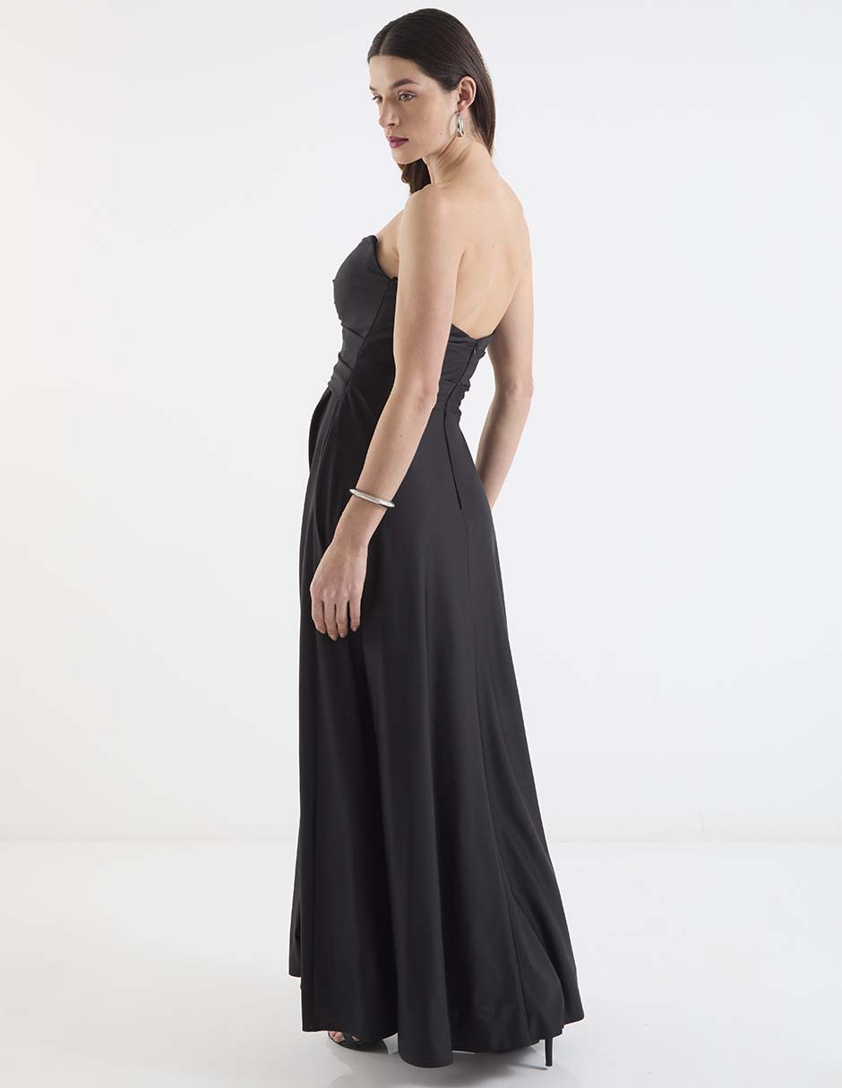 Vestido maxi de fiesta escote corazón 11