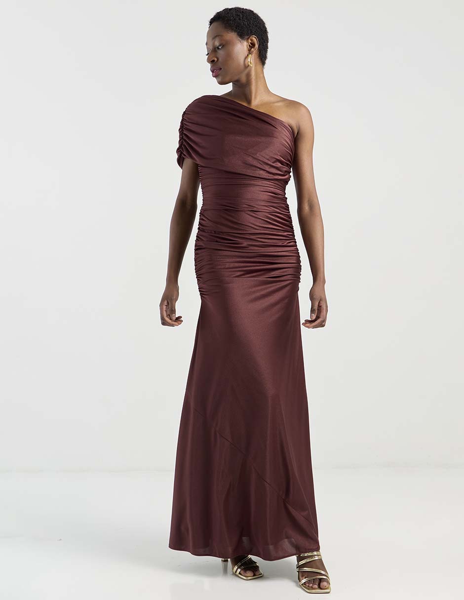 Vestido largo de fiesta escote regular 1