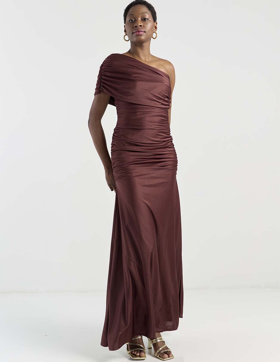 Vestido largo de fiesta escote regular 8