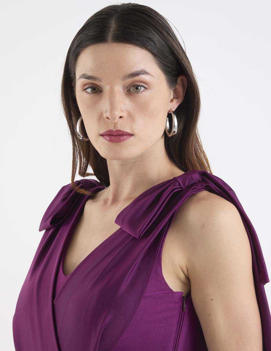 Vestido maxi de fiesta escote V