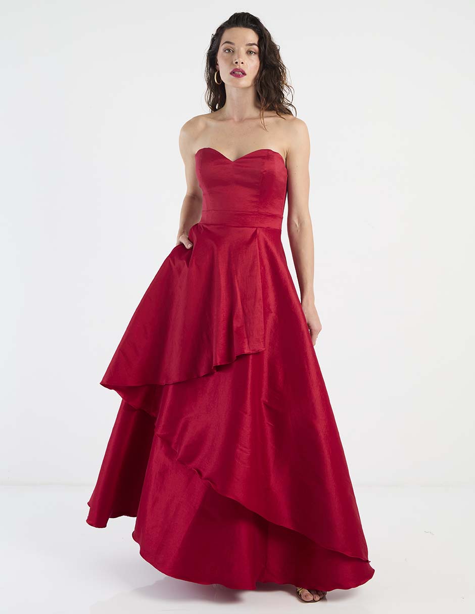 Vestido maxi de fiesta escote Corazón 5