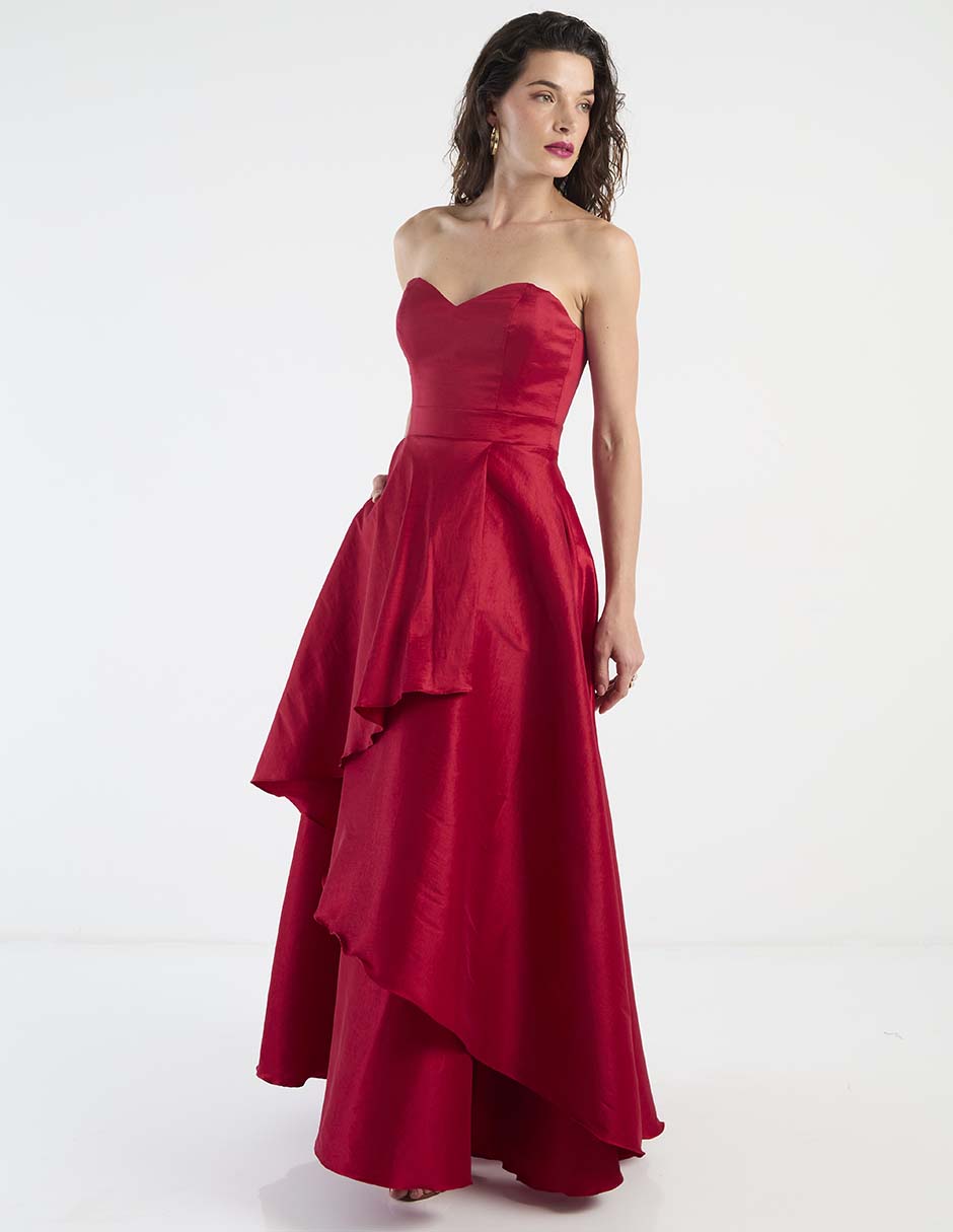 Vestido maxi de fiesta escote Corazón 4