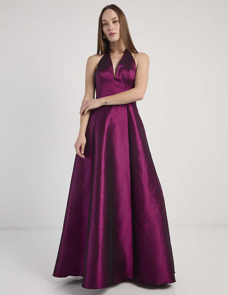 Vestido maxi de fiesta escote v 2