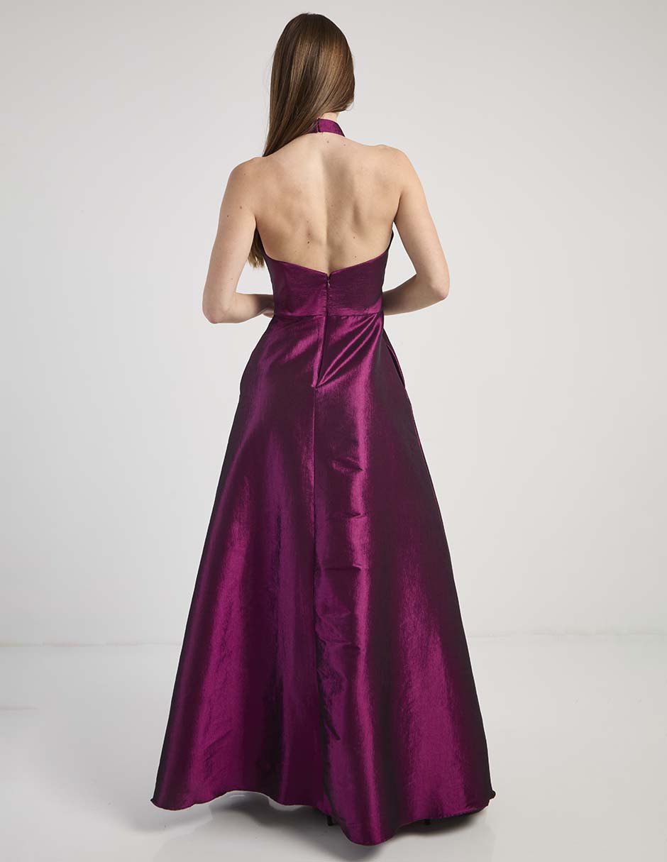 Vestido maxi de fiesta escote v 6