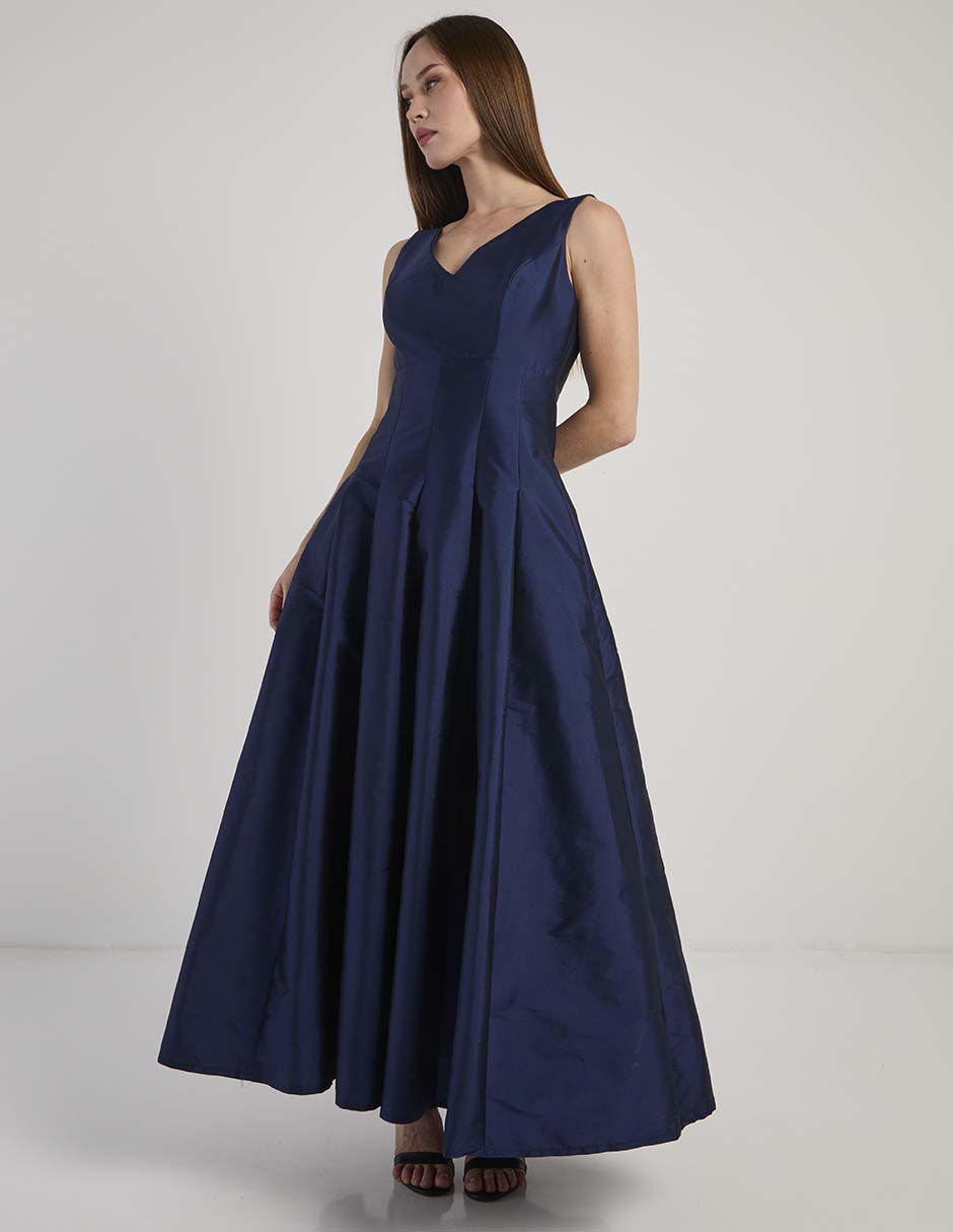 Vestido largo de fiesta escote v 3