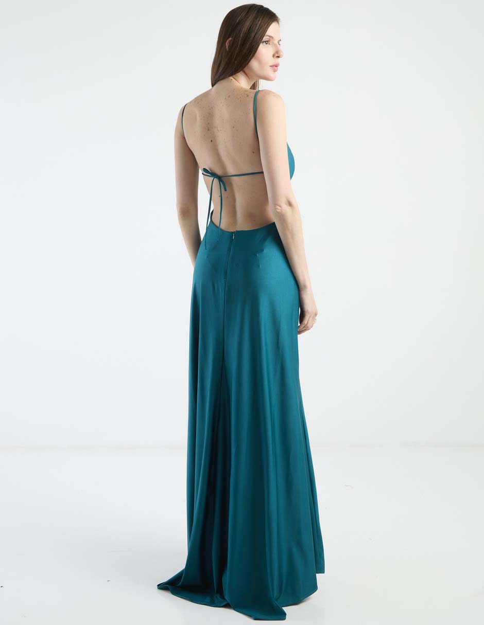 Vestido maxi de fiesta escote V 6