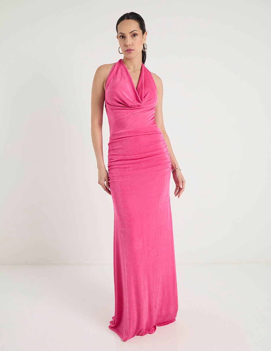 Vestido largo fiesta escote espalda abierta 1