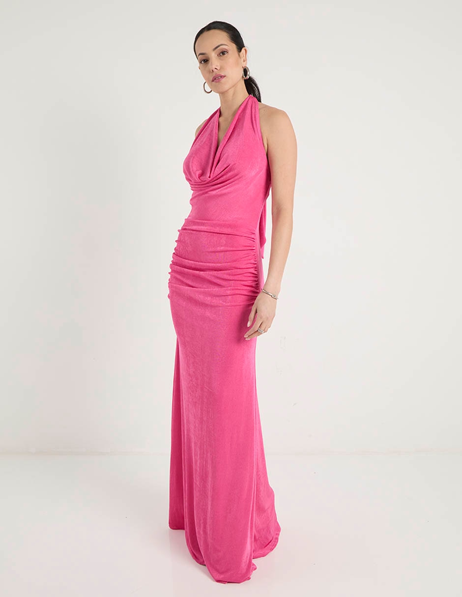 Vestido largo fiesta escote espalda abierta 8