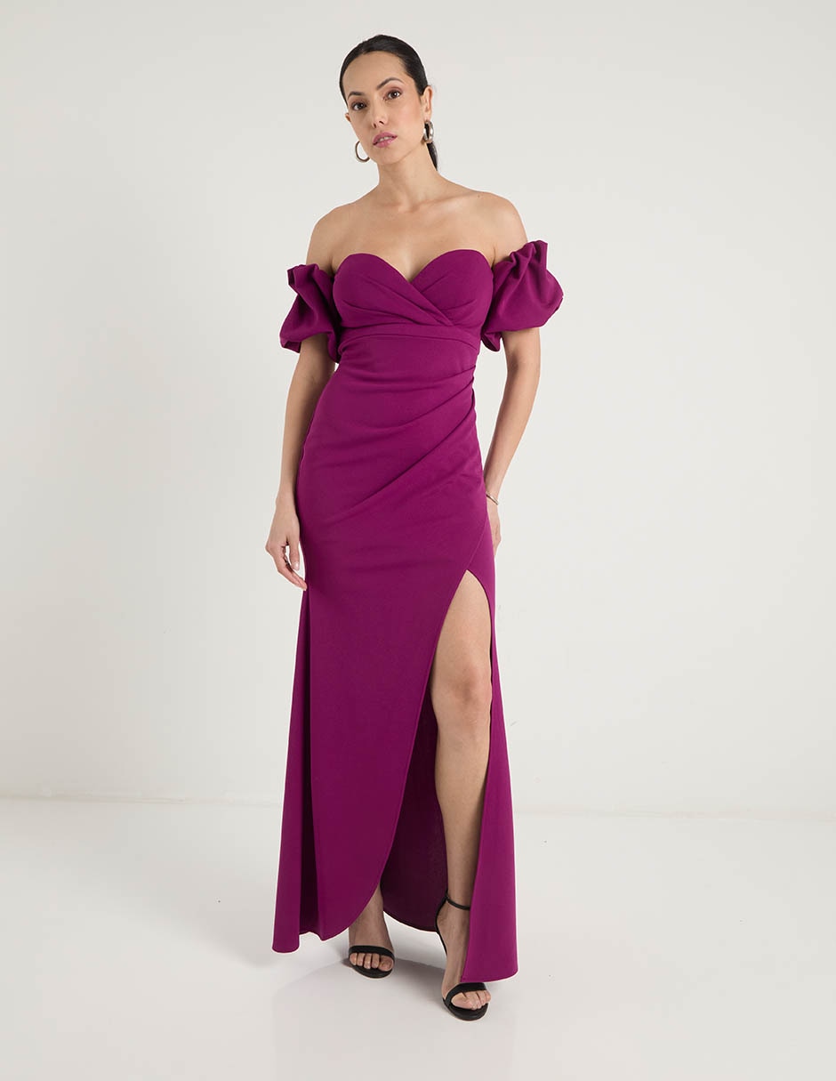 Vestido maxi de fiesta escote corazón 7