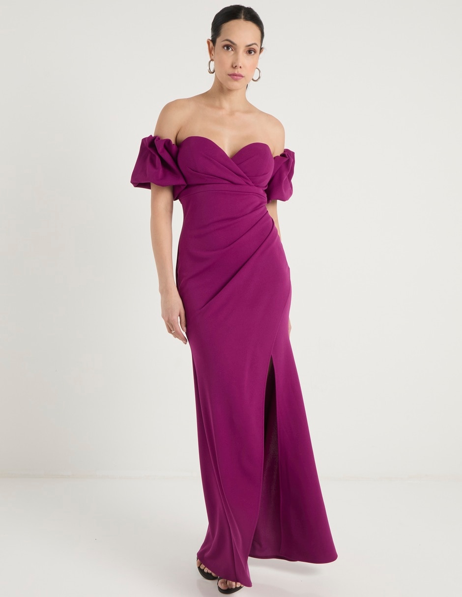 Vestido maxi de fiesta escote corazón 8
