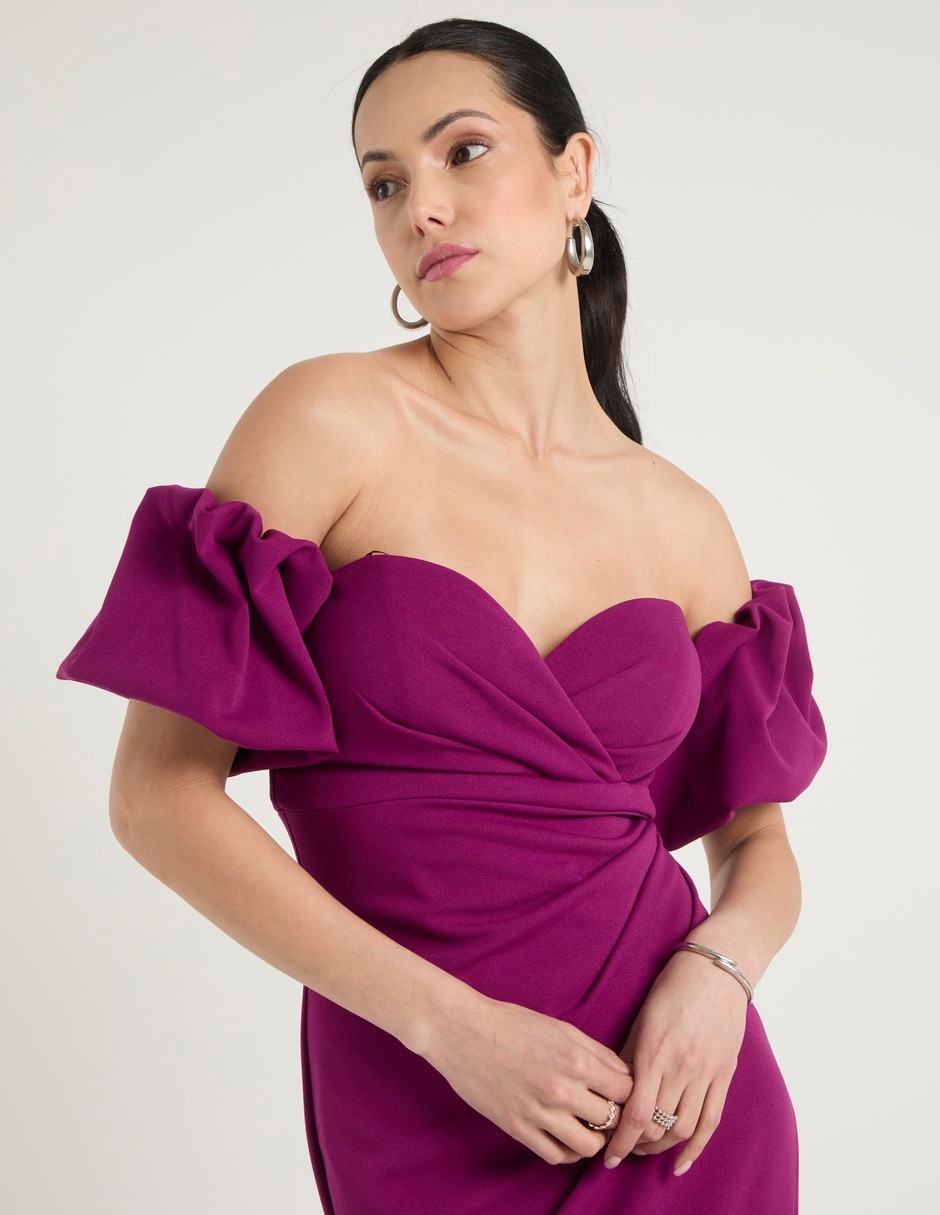 Vestido maxi de fiesta escote corazón 9