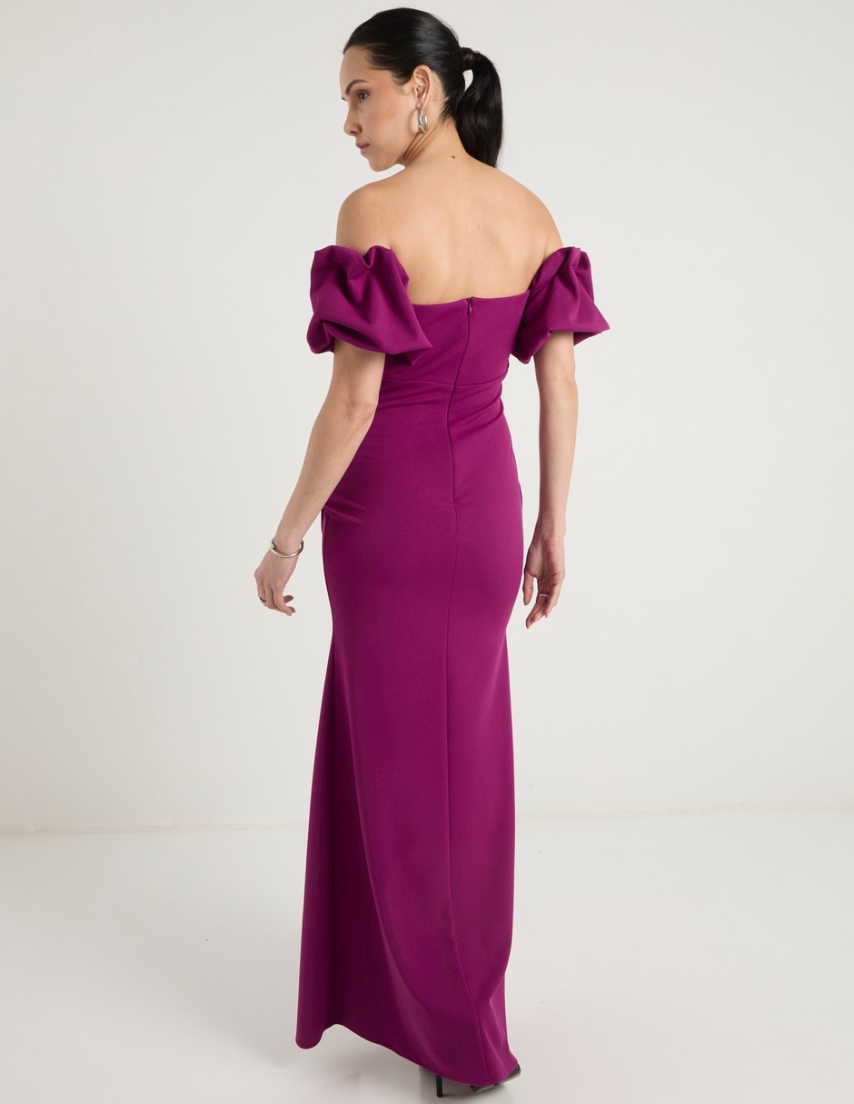 Vestido maxi de fiesta escote corazón 11