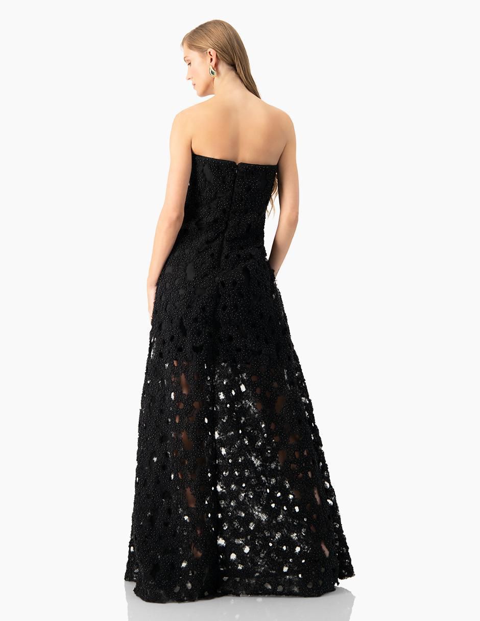 Vestido maxi de fiesta Ivonne Couture escote Corazón 5