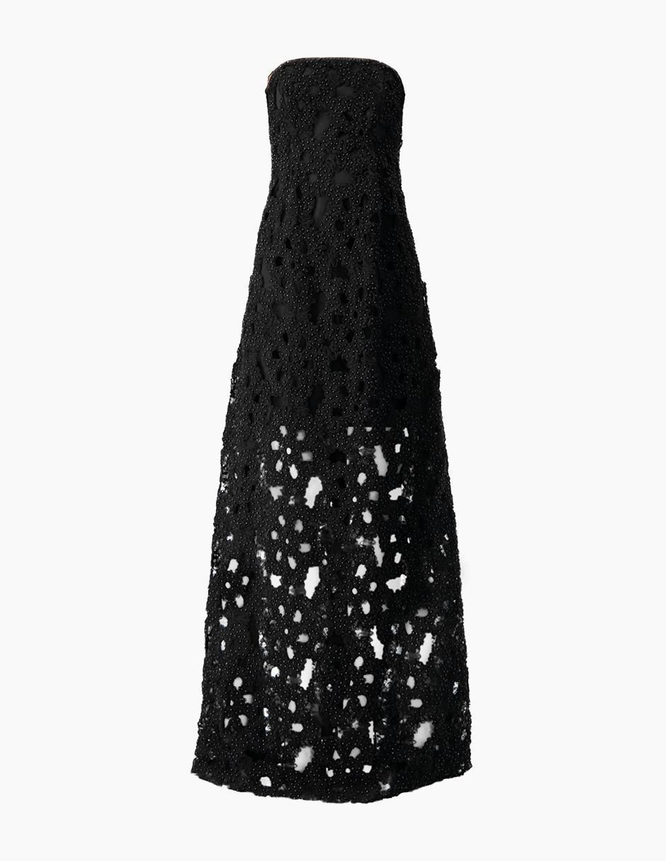 Vestido maxi de fiesta Ivonne Couture escote Corazón