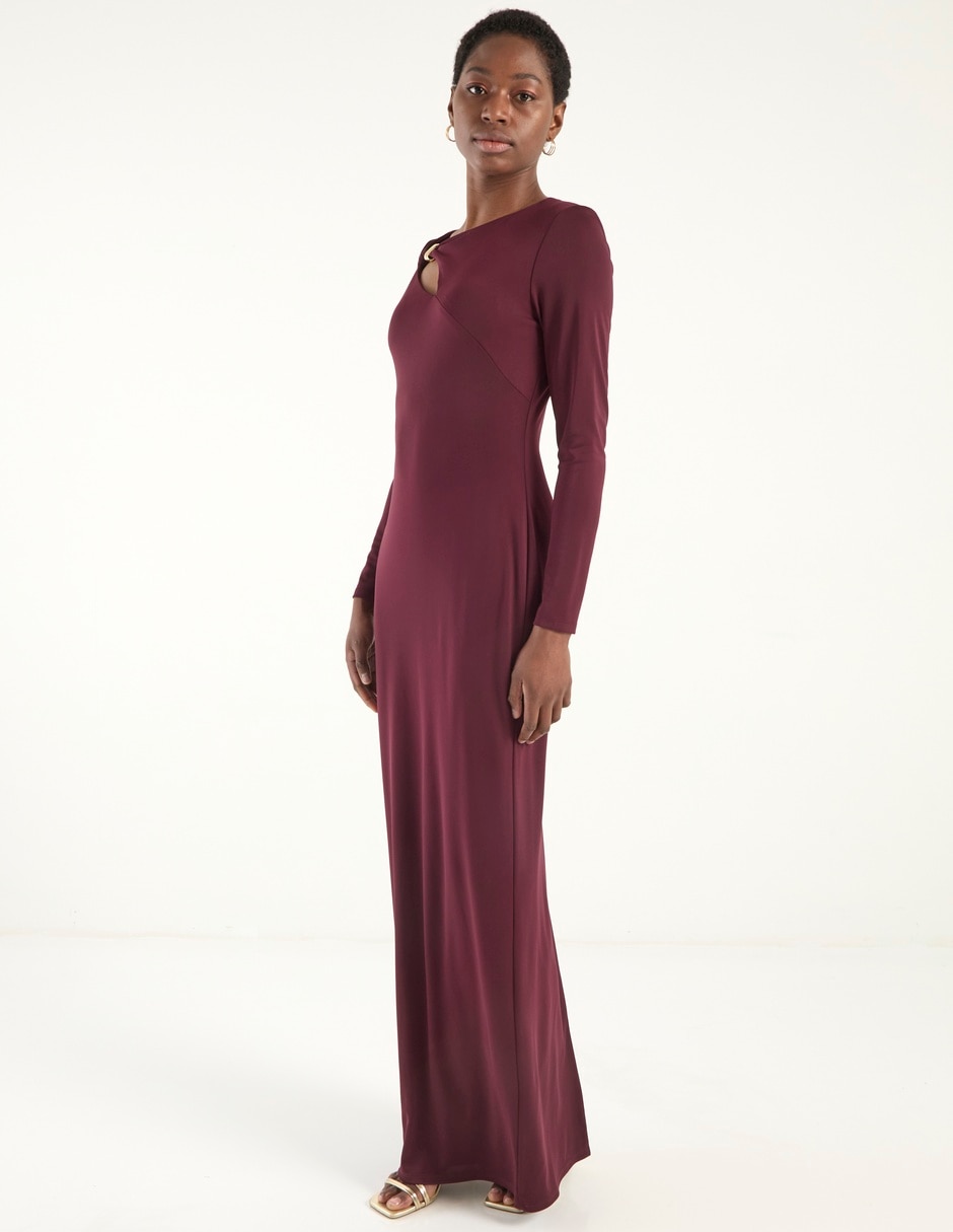 Vestido maxi de fiesta escote redondo 7