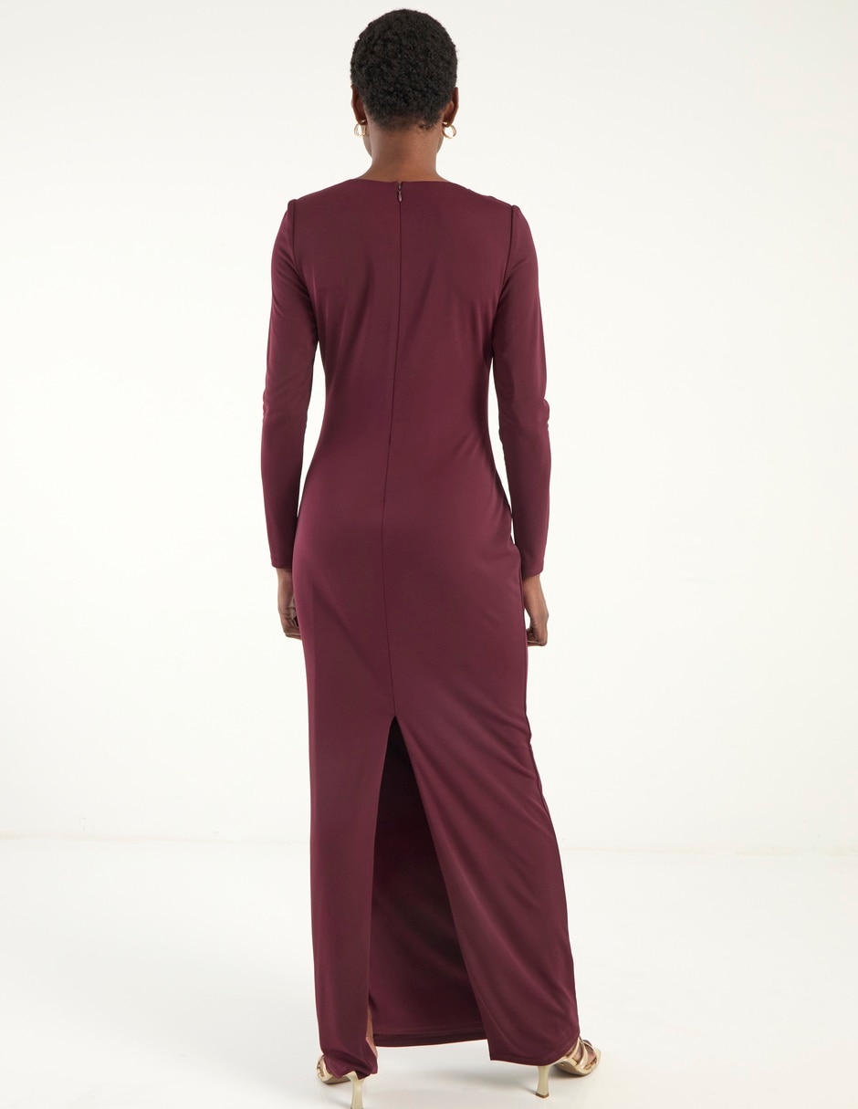 Vestido maxi de fiesta escote redondo 11